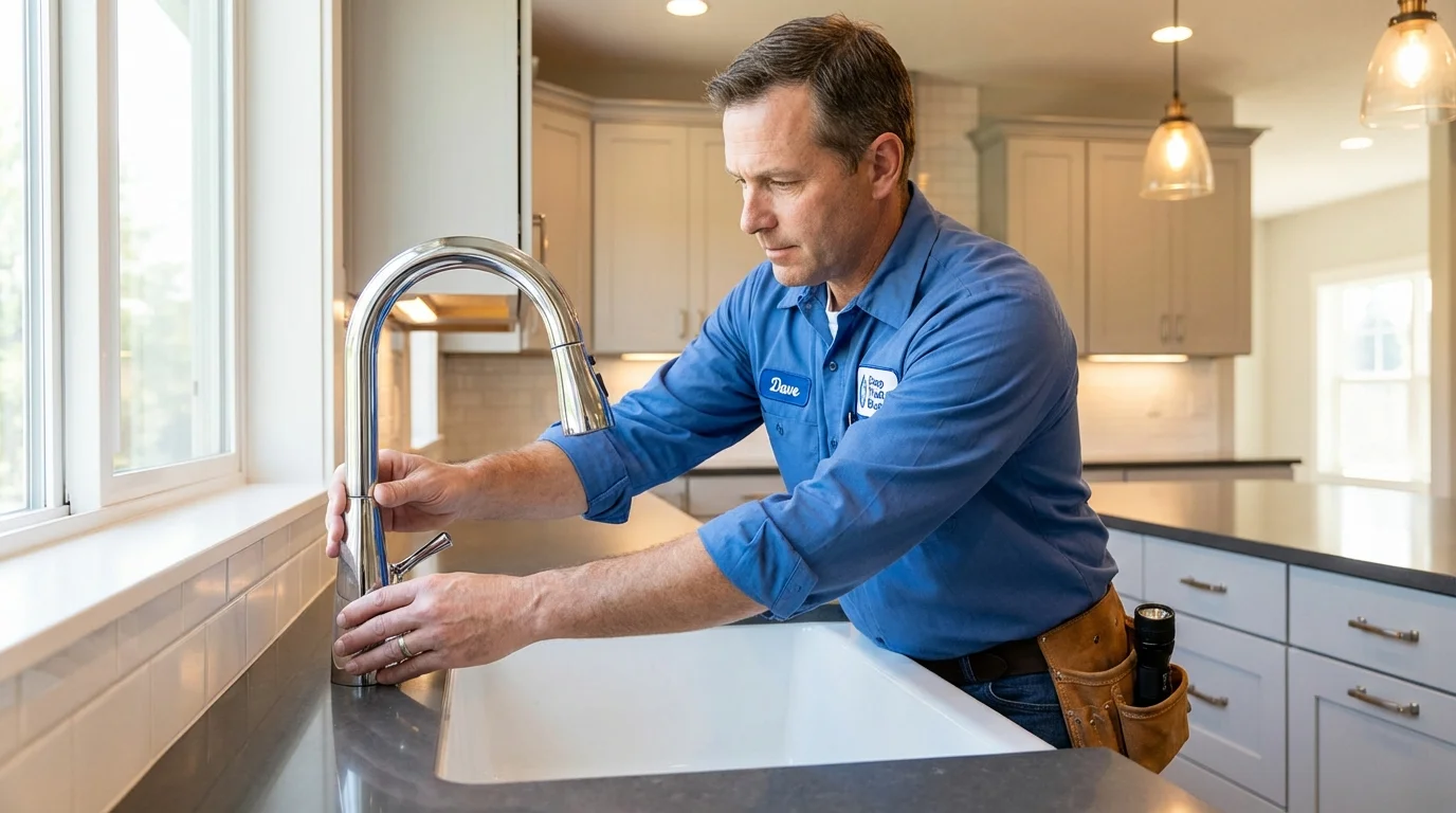 Kitchen faucet installation by Johns Plumbing LLC in Tok